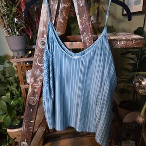 Maurices Light Blue Pleated Camisole
